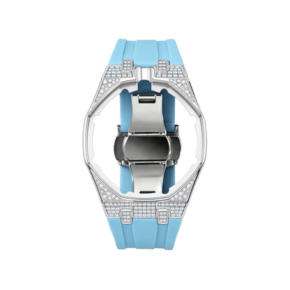 [AuraEcho] Royal Oak Pop Exclusive Steel Case With Diamond(Moissanite) & Silicone Strap