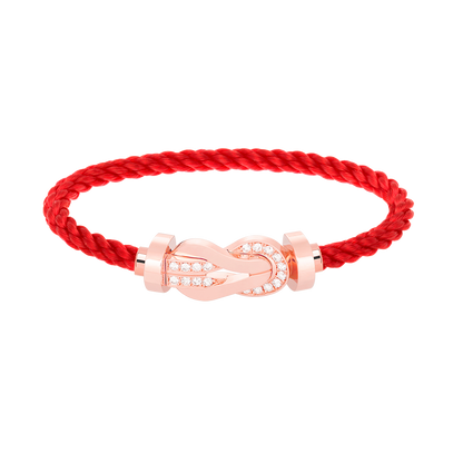 [AuraEcho]CHANCE LARGE 8 FIGURE BUCKLE HALF DIAMOND BRACELET ROSE GOLD