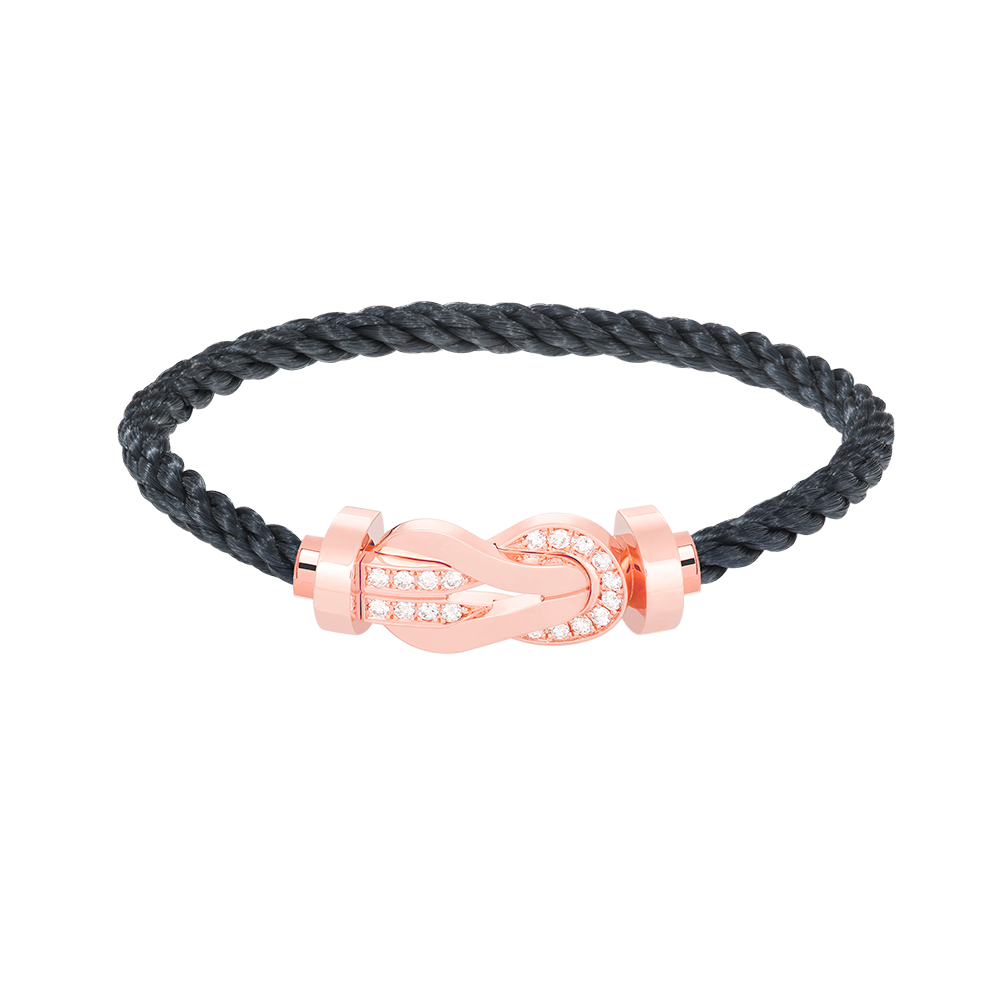 [AuraEcho]CHANCE LARGE 8 FIGURE BUCKLE HALF DIAMOND BRACELET ROSE GOLD