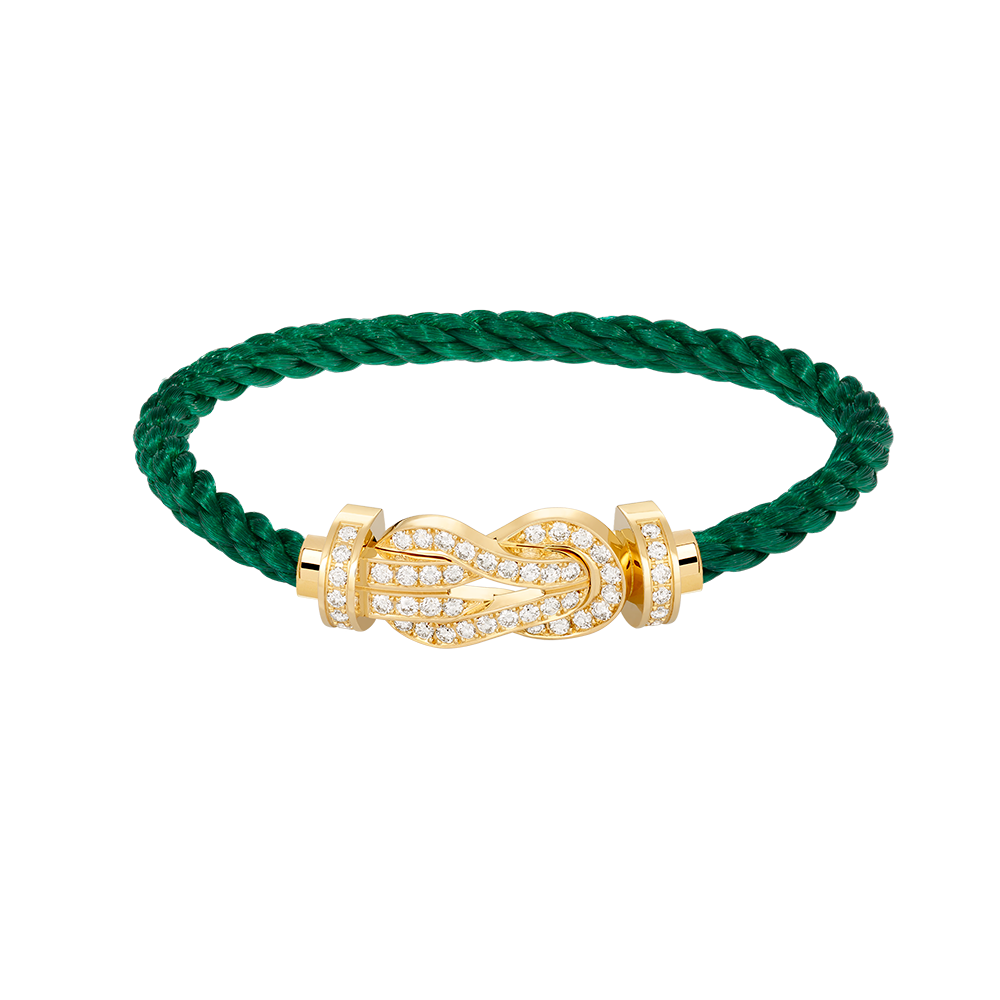 [AuraEcho]CHANCE LARGE 8 FIGURE BUCKLE FULLDIAMOND BRACELET GOLD