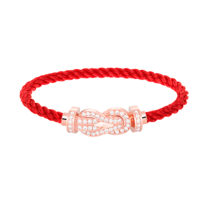 [AuraEcho]CHANCE LARGE 8 FIGURE BUCKLE FULL DIAMOND BRACELET ROSE GOLD