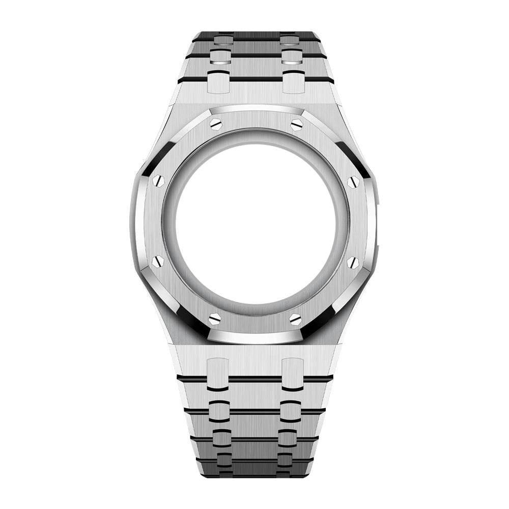 [AuraEcho]Royal Oak Pop Exclusive Steel Case & Strap Full‑wrap Embedded Watch Band (AP6013A)(Only Strap)
