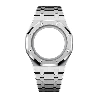 [AuraEcho]Royal Oak Pop Exclusive Steel Case & Strap Full‑wrap Embedded Watch Band (AP6013A)(Only Strap)