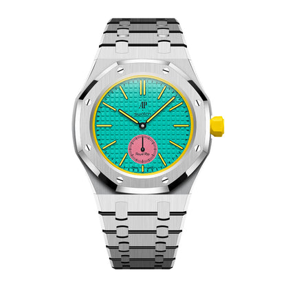 [AuraEcho]Royal Oak Pop Exclusive Steel Case & Strap Full‑wrap Embedded Watch Band (AP6013A)(Only Strap)