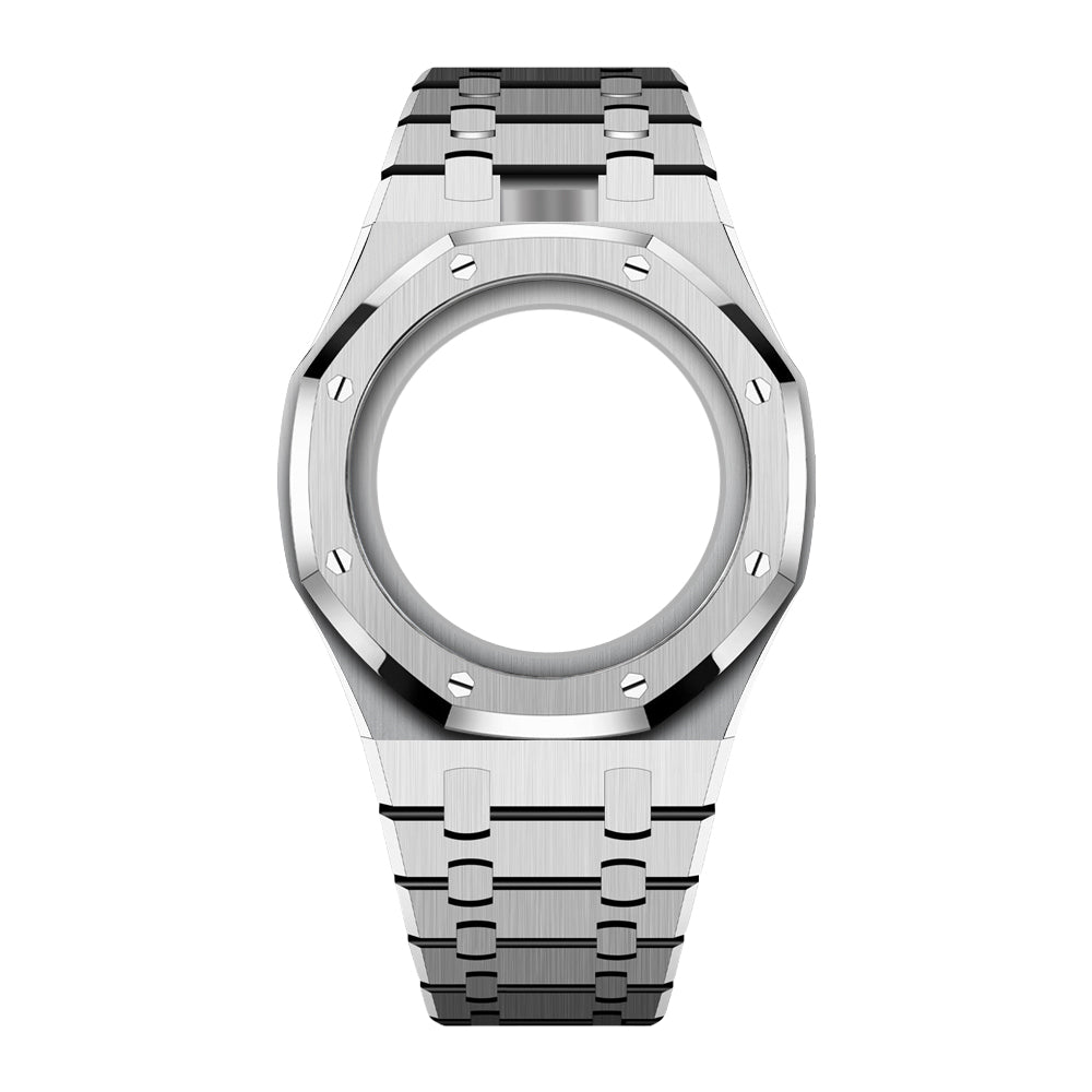 [AuraEcho]Royal Oak Pop Exclusive Steel Case & Strap Full‑wrap Embedded Watch Band (AP6013A)(Only Strap)