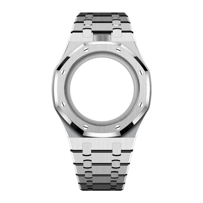 [AuraEcho]Royal Oak Pop Exclusive Steel Case & Strap Full‑wrap Embedded Watch Band (AP6013A)(Only Strap)