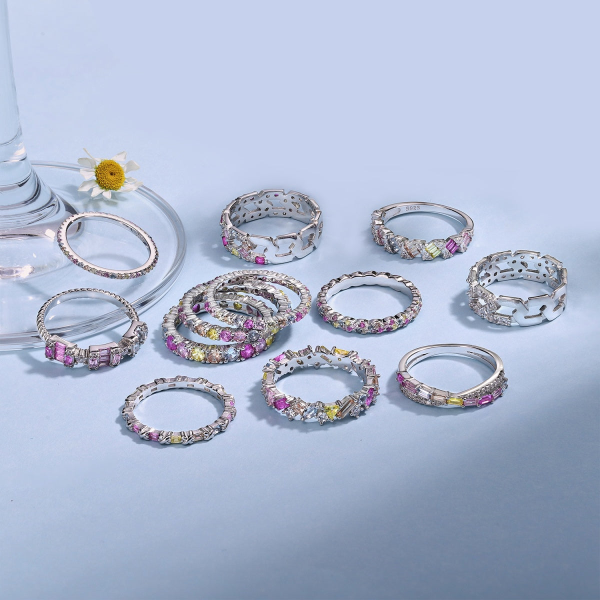 [AuraEcho]Radiant Sparkling Round Cut Daily Ring