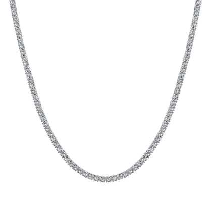 [AuraEcho]Delicate Round Shape Tennis Necklace