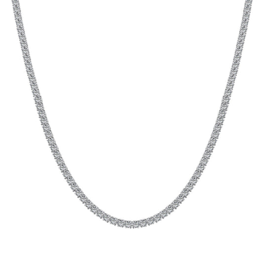 [AuraEcho]Delicate Round Shape Tennis Necklace