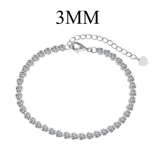 [AuraEcho]Ornate  Sparkling Round Cut Daily Bracelet