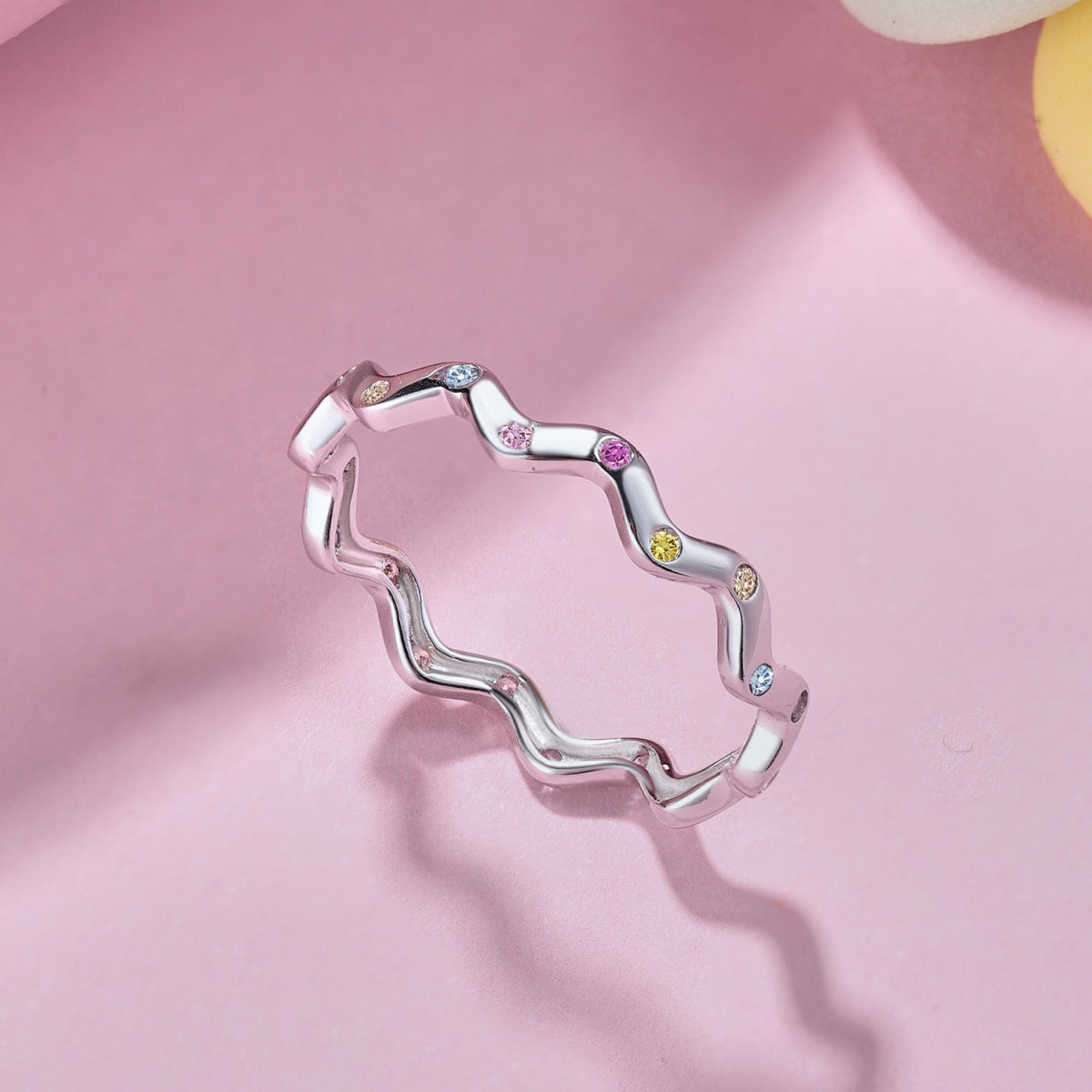 [AuraEcho]Ornate Vibrant Round Cut Daily Ring