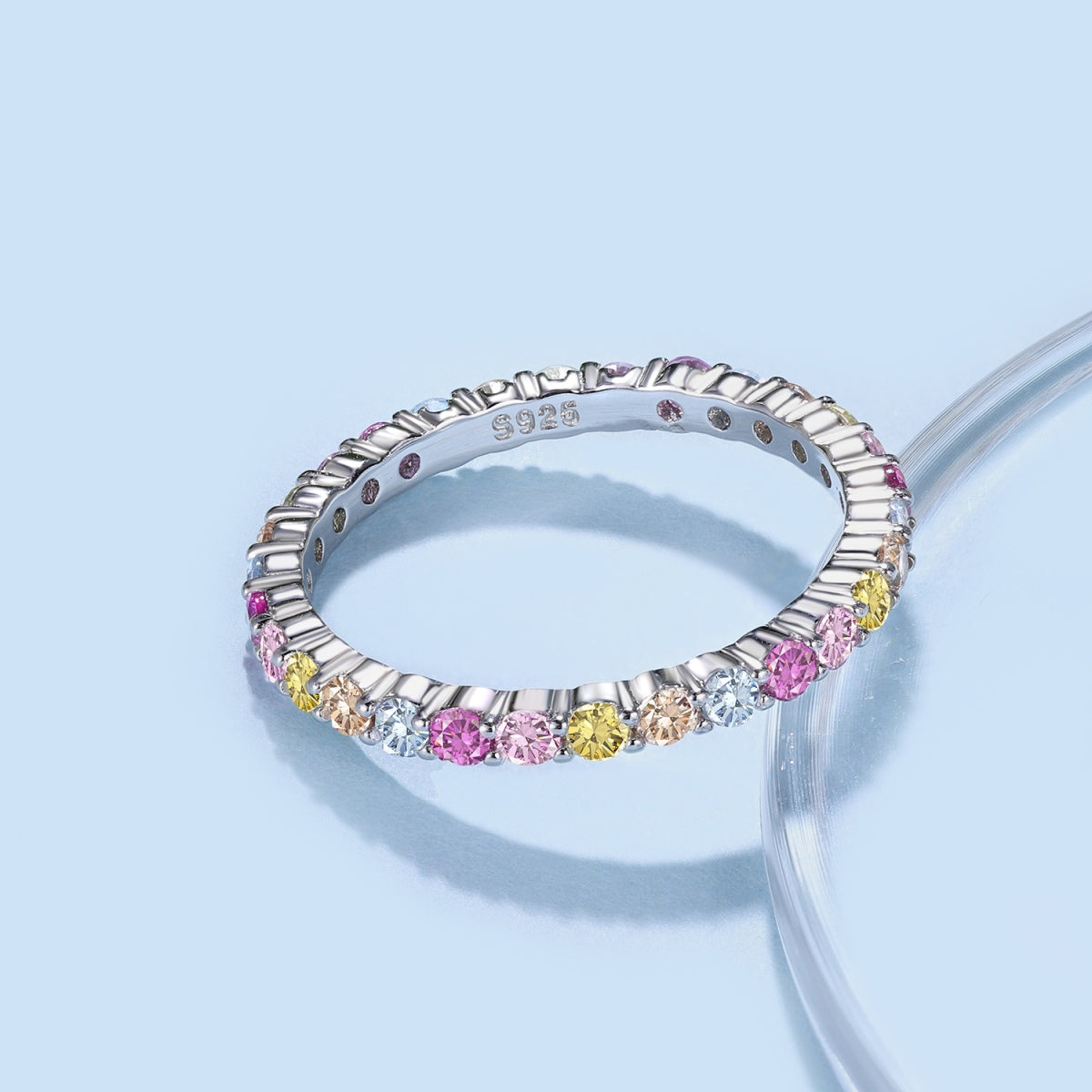 [AuraEcho]Elegant Vivid Round Cut Daily Ring