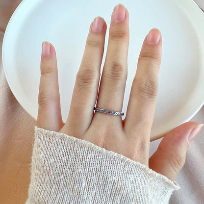 [AuraEcho]Delicate Sparkling Round Cut Daily Ring