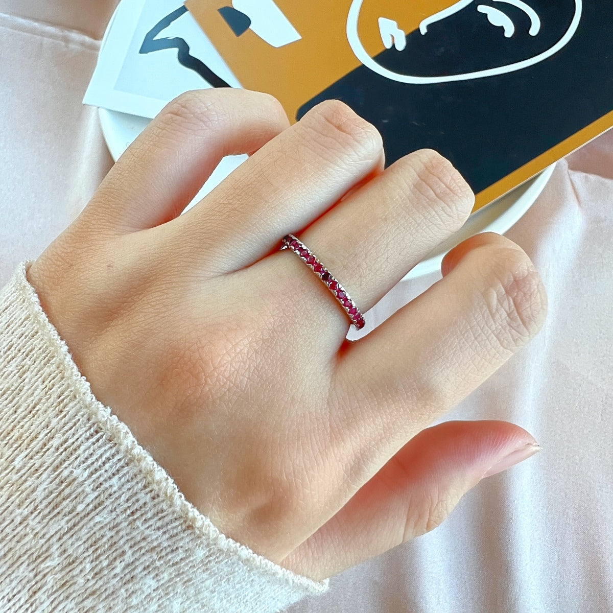 [AuraEcho]Delicate Sparkling Round Cut Daily Ring