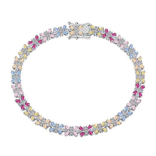 [AuraEcho]Radiant Colorful Emerald Cut Party Bracelet