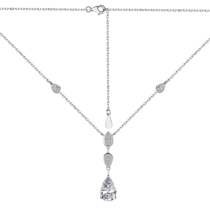 [AuraEcho]Dazzling Pear Cut Necklace