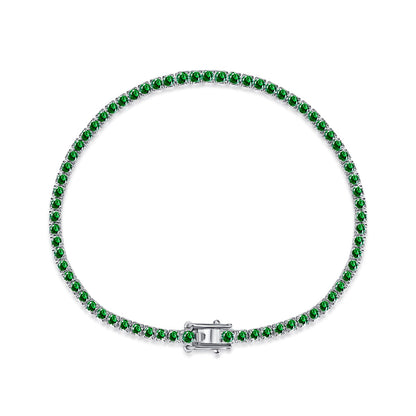[AuraEcho]Dazzling Colorful Round Cut Daily Bracelet