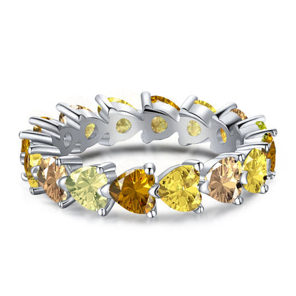 [AuraEcho]0.25 Carat Radiant Romance Heart Cut Lover Ring