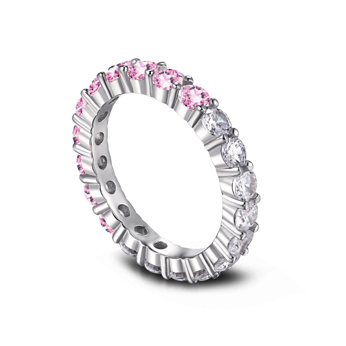 [AuraEcho]Sparkling Round Cut Tennis Ring