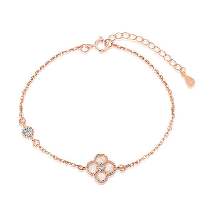 [AuraEcho]Delicate Four Leaf Clover Bracelet