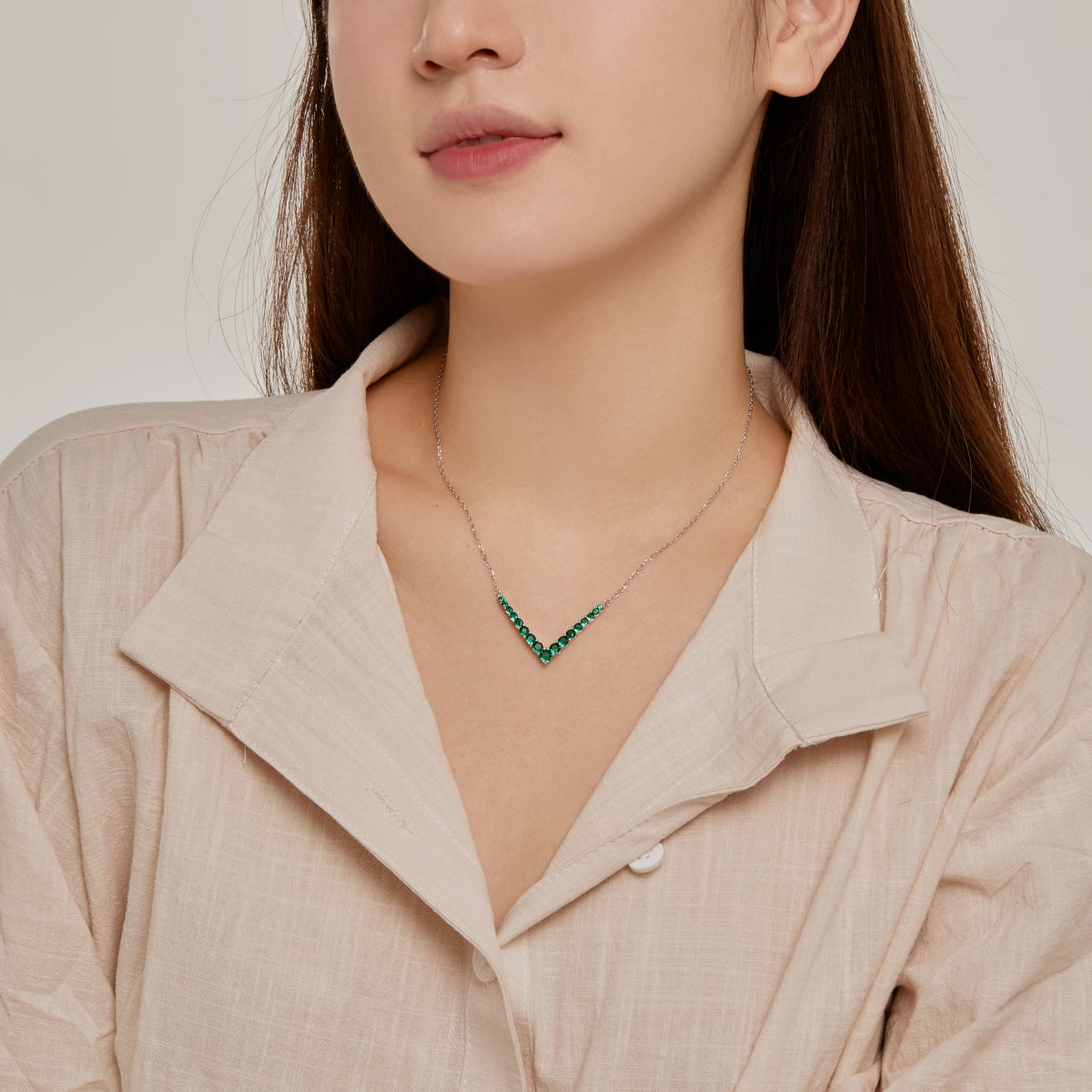 [AuraEcho]Ornate Round Cut Necklace