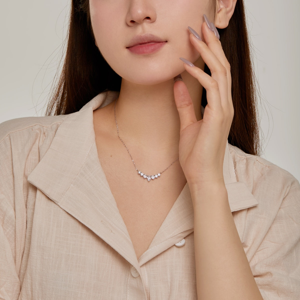 [AuraEcho]Dainty Colorful Heart Necklace