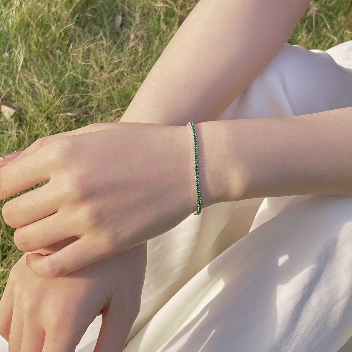 [AuraEcho]Radiant Colorful Round Cut Party Bracelet
