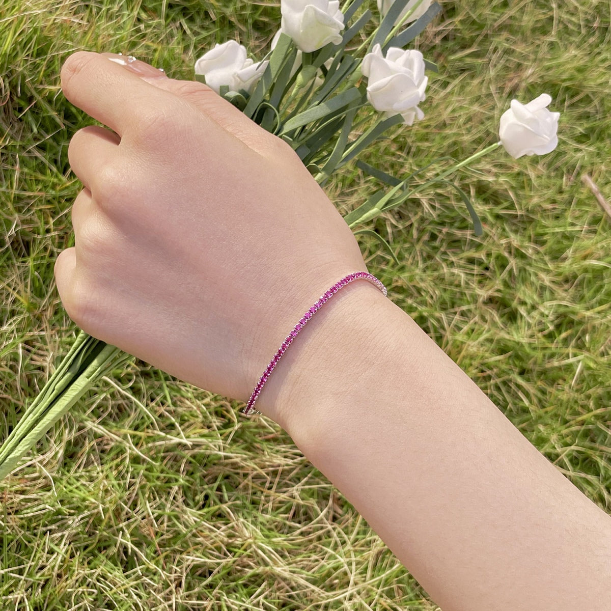 [AuraEcho]Radiant Colorful Round Cut Party Bracelet