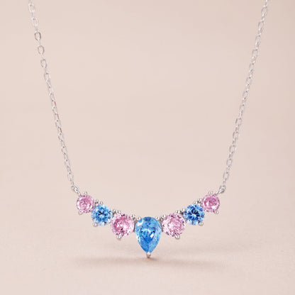 [AuraEcho]Dainty Colorful Heart Necklace