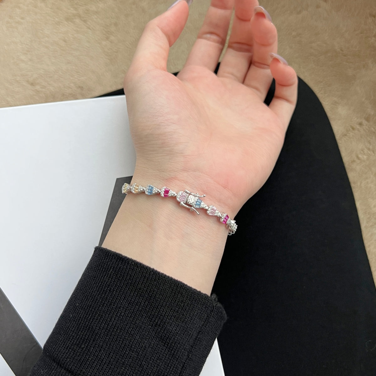 [AuraEcho]Radiant Water Drop Shape Daily Bracelet