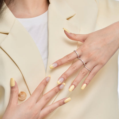 [AuraEcho]Radiant Sparkling Round Cut Daily Ring