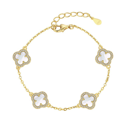 [AuraEcho]Four-Leaf Clover Exquisite Bracelet