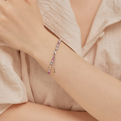 [AuraEcho]Delicate Colorful Emerald Cut Party Bracelet