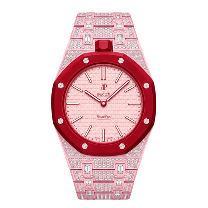[AuraEcho]Royal Oak Pop Exclusive Bioceramic Case & Bioceramic Strap Full Diamond(Only Strap)