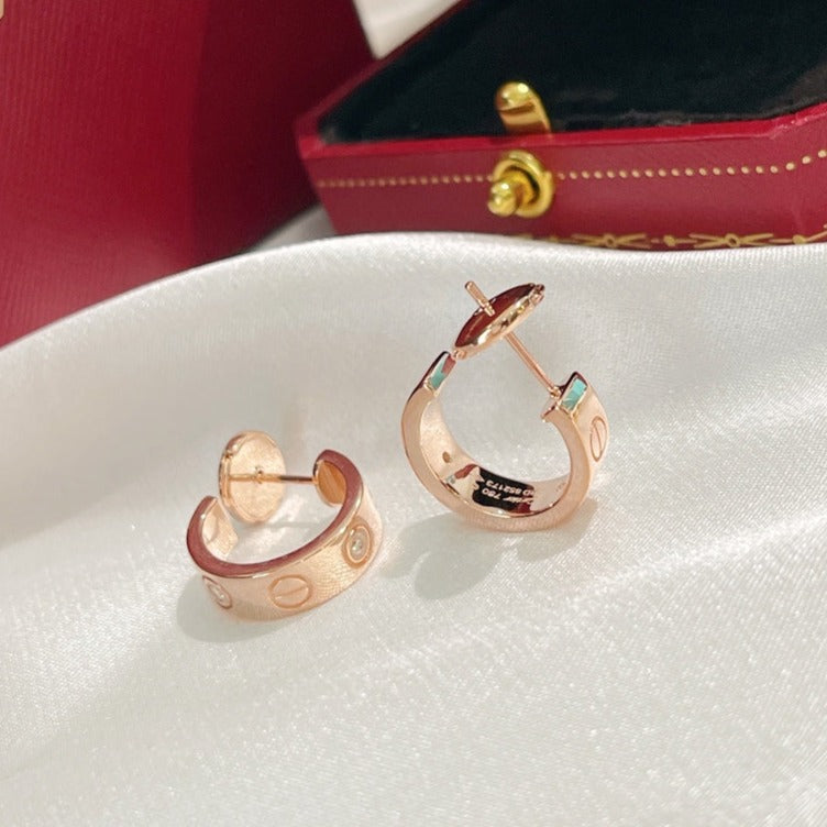 [AuraEcho]LOVE EARRINGS 5.7MM 2 DIAMONDS