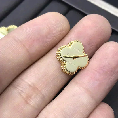 [AuraEcho]CLOVER MINI 9.5MM LASER EARRINGS