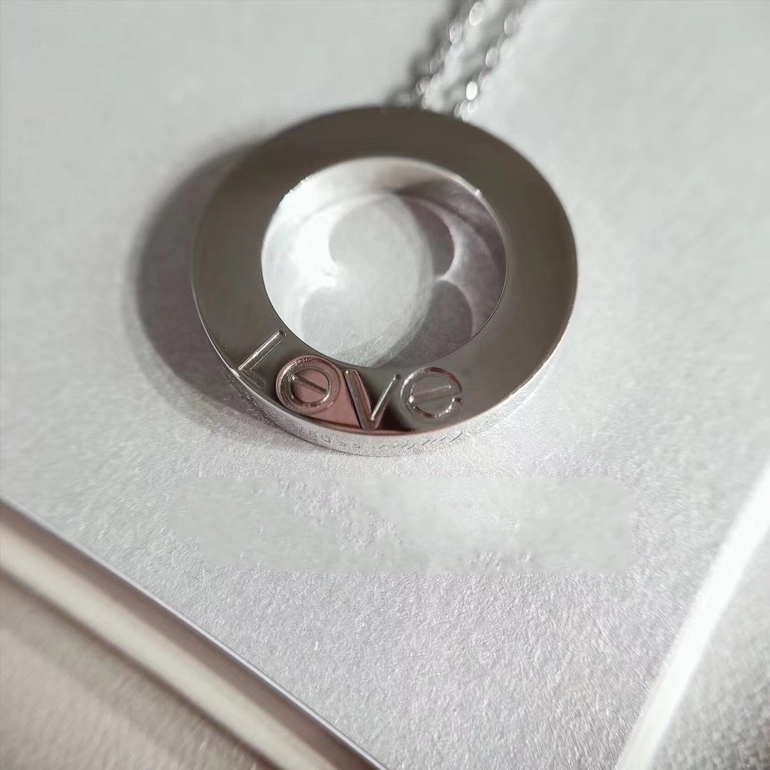 [AuraEcho]LOVE NECKLACE ADJUSTABLE SILVER