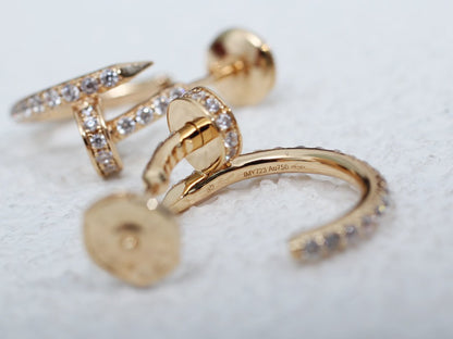 [AuraEcho]JUSTE EARRINGS 12.75MM PINK GOLD DIAMOND