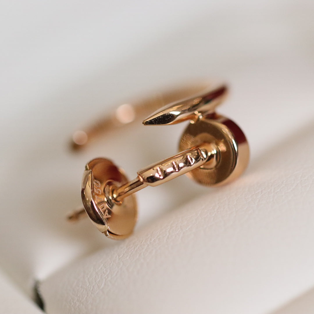 [AuraEcho]JUSTE EARRINGS PINK GOLD