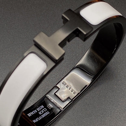 [AuraEcho]H BRACELET 12MM BLACK WHITE CERAMIC