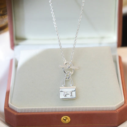 [AuraEcho]POP H PEDANT SILVER NECKLACE
