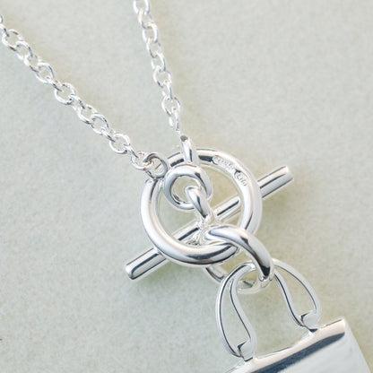 [AuraEcho]POP H PEDANT SILVER NECKLACE