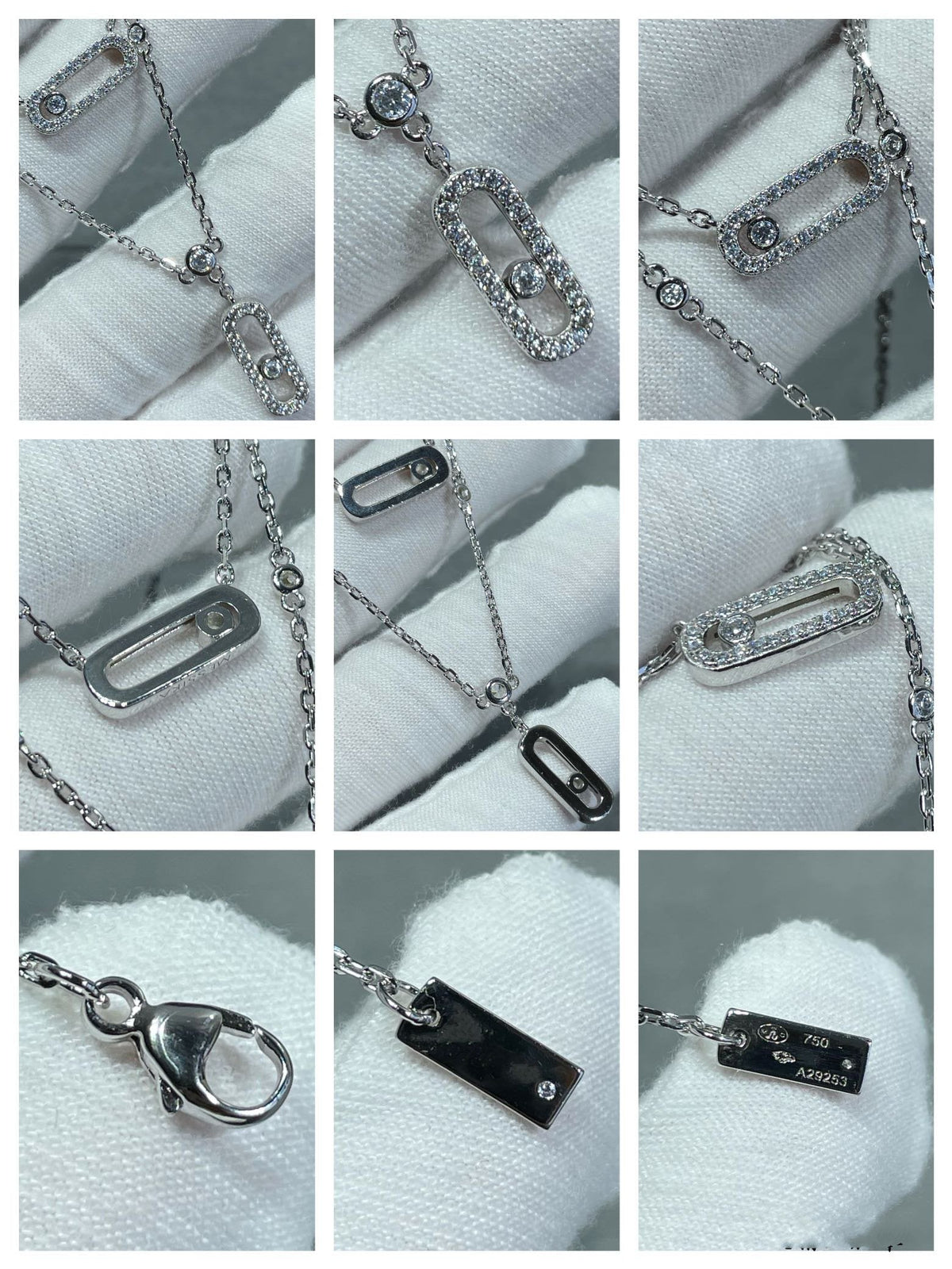 [AuraEcho]MOVE 2 ROW DIAMOND NECKLACE