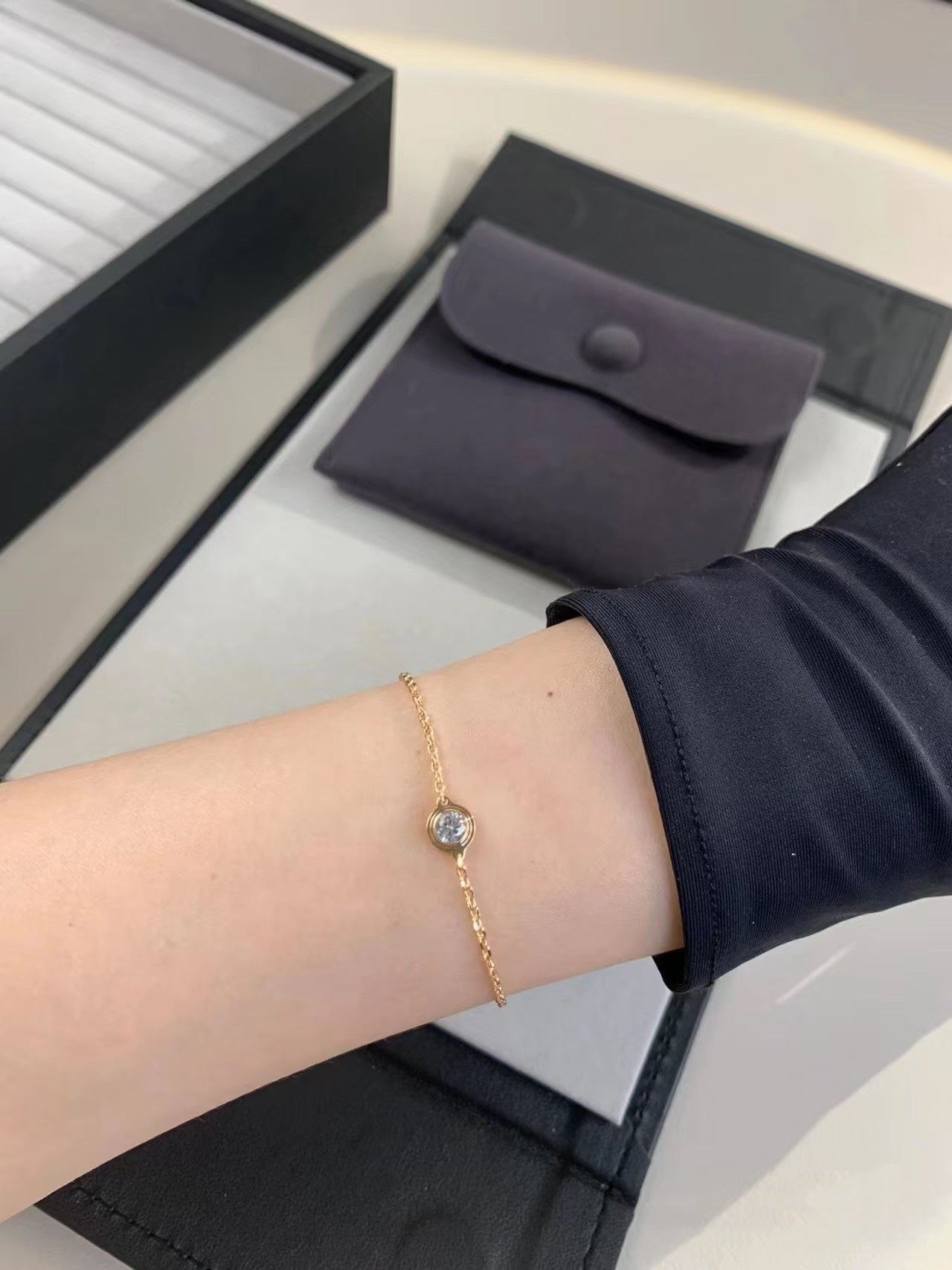 [AuraEcho]DAMOUR DIAMOND LINK BRACELET