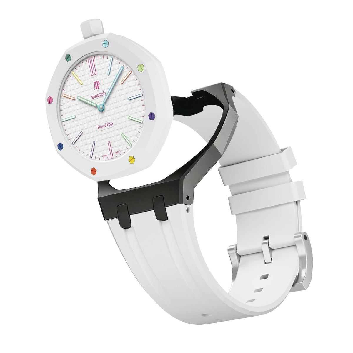 [AuraEcho]Royal Oak Pop Exclusive Bioceramic Case & Silicone Strap Mix Color(Only Strap)