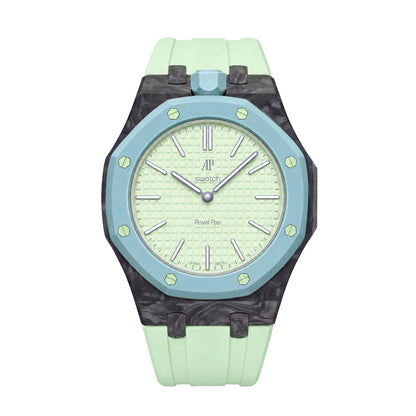 [AuraEcho]Royal Oak Pop Exclusive Carbon‑fiber Case & Silicone Strap(Only Strap)