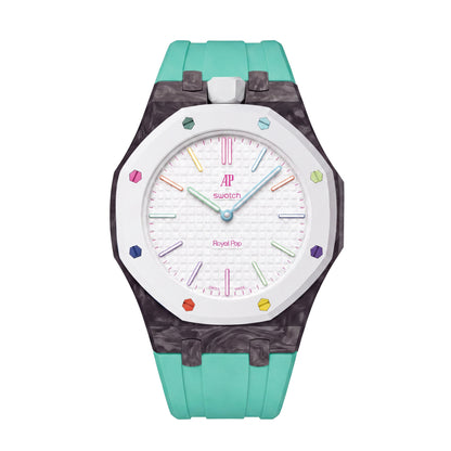 [AuraEcho]Royal Oak Pop Exclusive Carbon‑fiber Case & Silicone Strap(Only Strap)