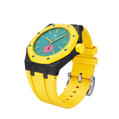[AuraEcho]Royal Oak Pop Exclusive Carbon‑fiber Case & Silicone Strap(Only Strap)