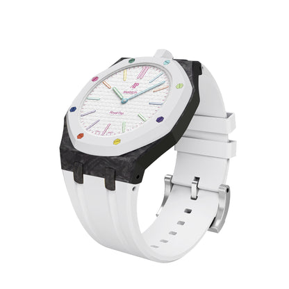 [AuraEcho]Royal Oak Pop Exclusive Carbon‑fiber Case & Silicone Strap(Only Strap)