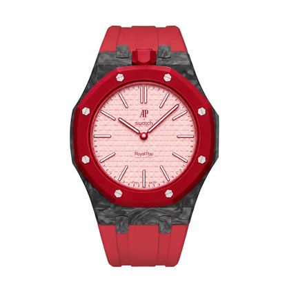 [AuraEcho]Royal Oak Pop Exclusive Carbon‑fiber Case & Silicone Strap(Only Strap)